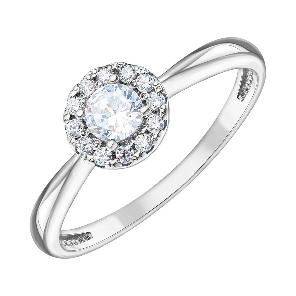 

Серебряное кольцо с фианитами 000149287 17 размера