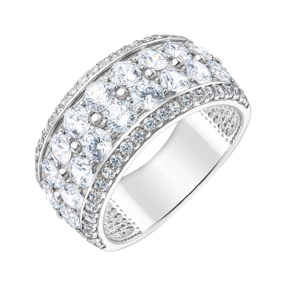 

Серебряное кольцо с фианитами 000149289 18 размера