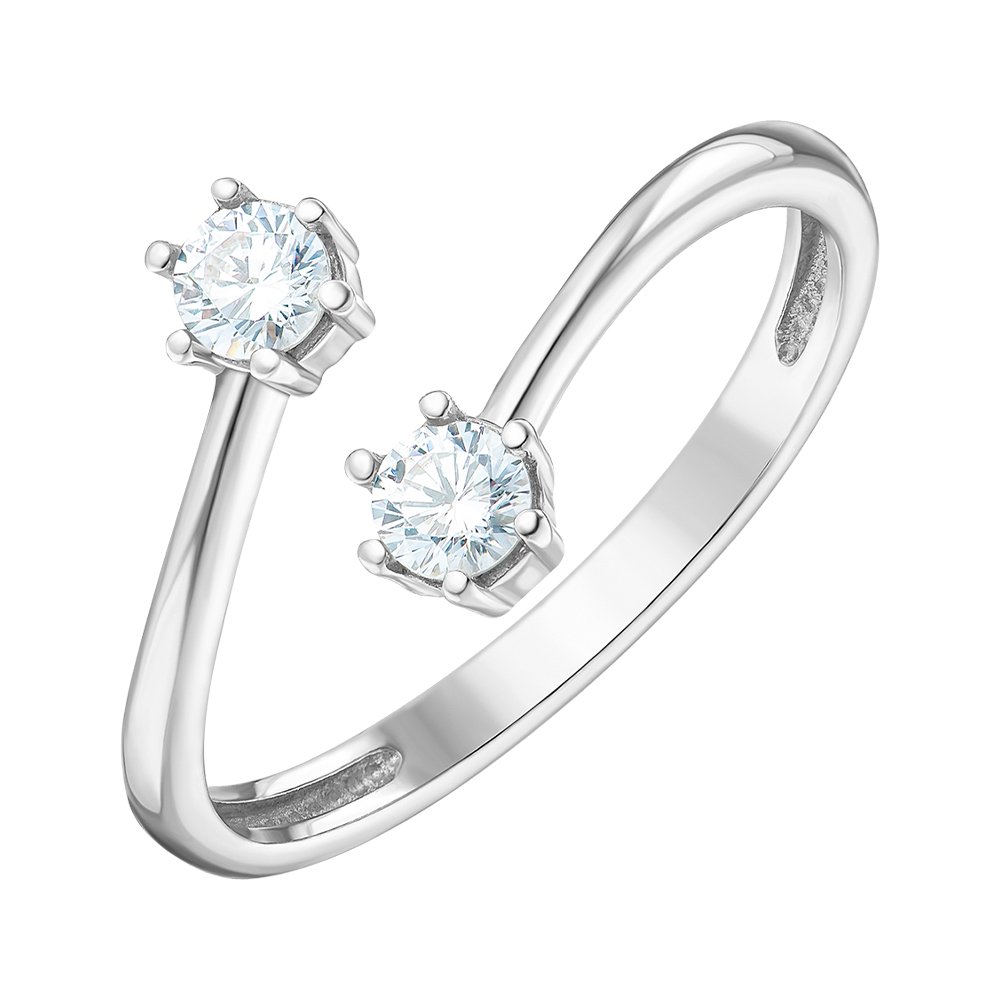

Серебряное кольцо с фианитами 000149153 19 размера