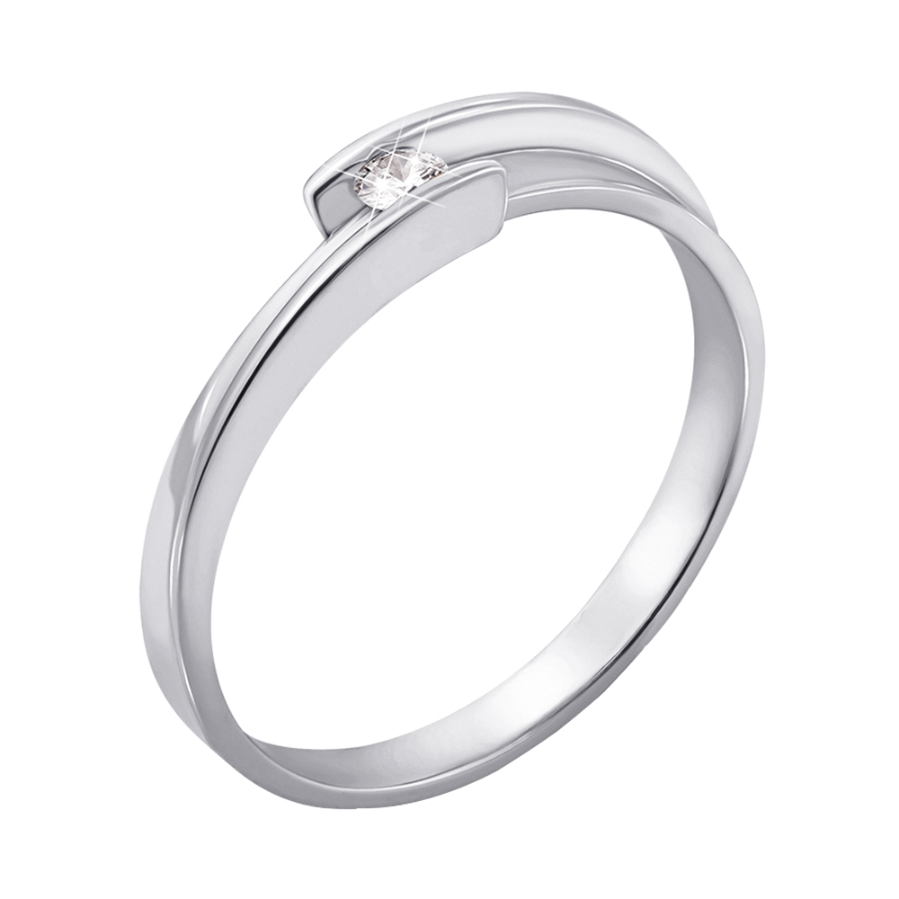 

Кольцо из белого золота с бриллиантом 000124849 17 размера