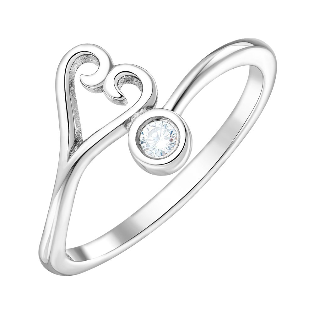 

Серебряное кольцо с фианитом 000149286 18 размера