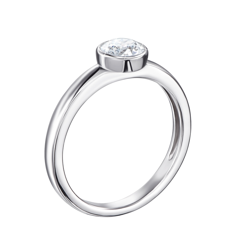 

Серебряное кольцо с цирконием Swarovski 000119310 17.5 размера