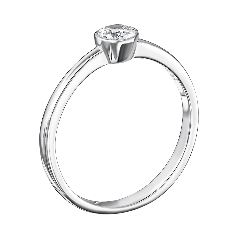 

Серебряное кольцо с цирконием Swarovski 000127969 18.5 размера