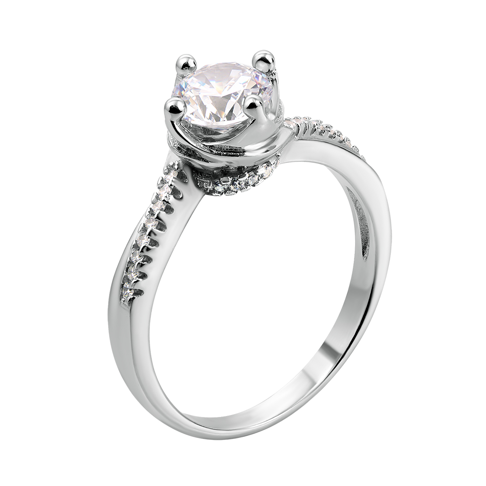 

Серебряное кольцо с кристаллами циркония 000117760 15.5 размера