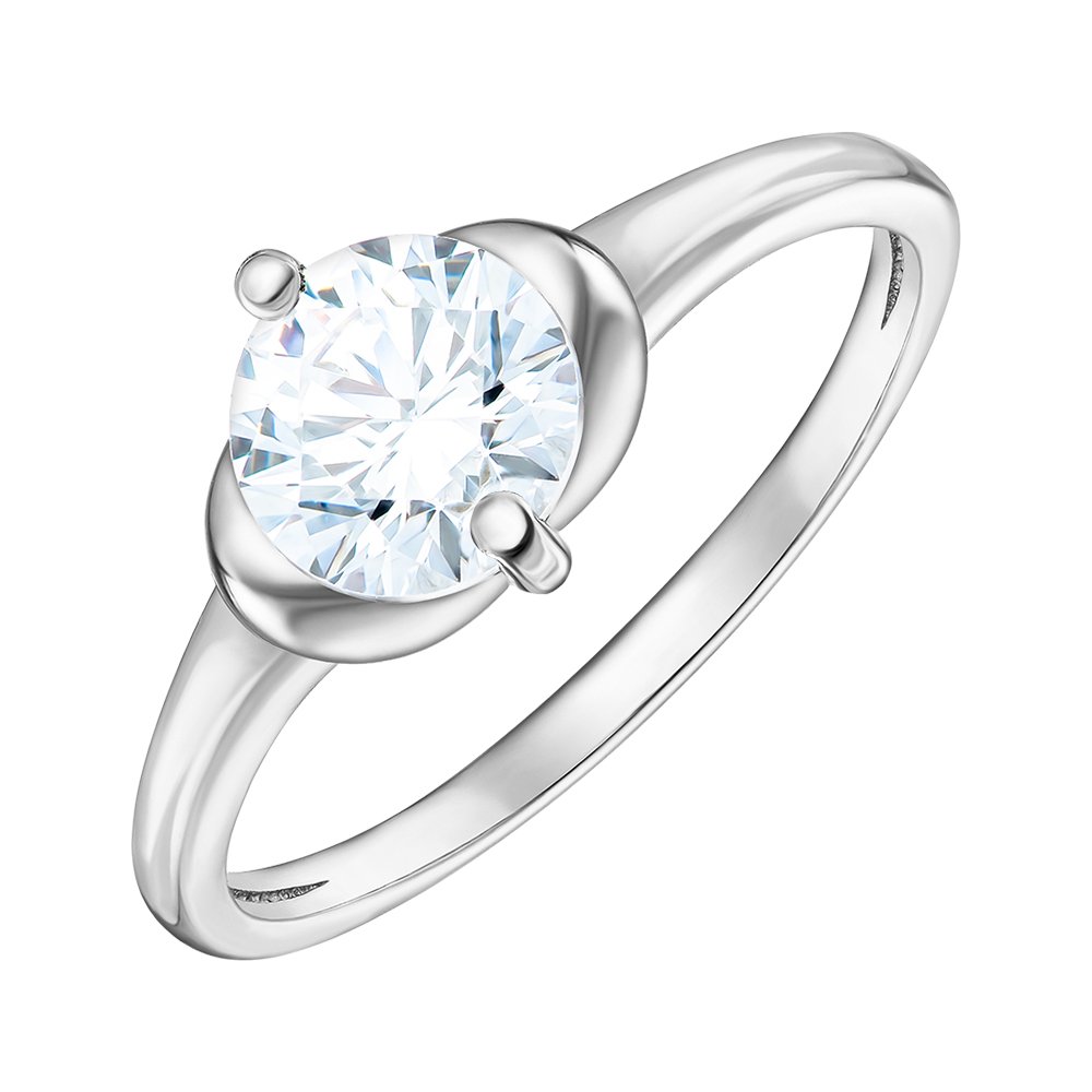 

Серебряное кольцо с с цирконием Swarovski 000149285 15.5 размера