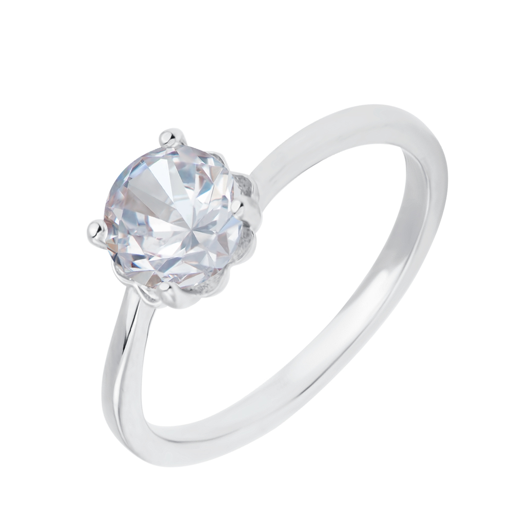 

Серебряное кольцо с цирконием 000116348 17.5 размера