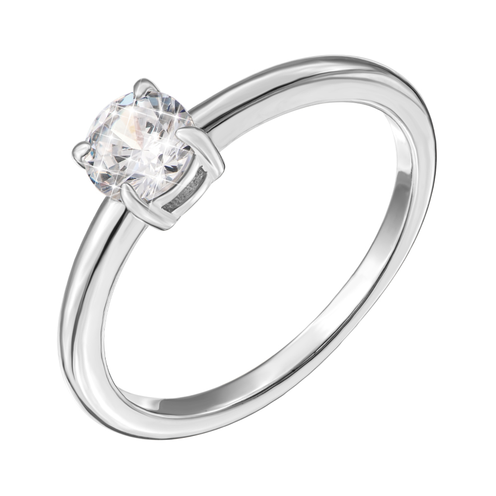 

Серебряное кольцо с фианитом 000133965 17.5 размера