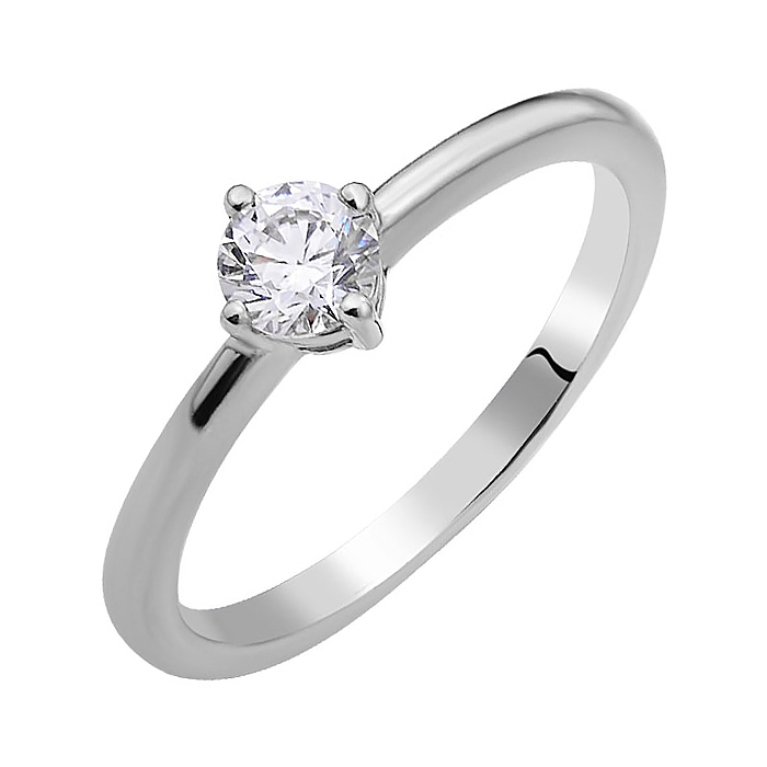 

Серебряное кольцо с цирконием Swarovski 000103090 15 размера