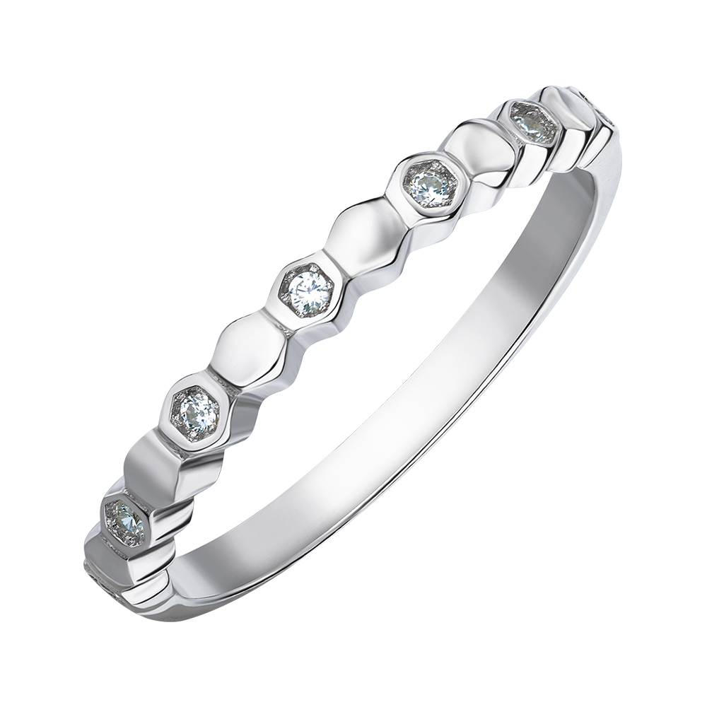 

Серебряное кольцо с фианитами 000147231 16.5 размера