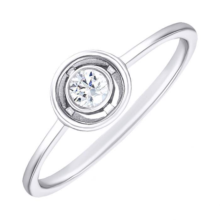 

Серебряное кольцо с кристаллом Swarovski 000137899 16 размера