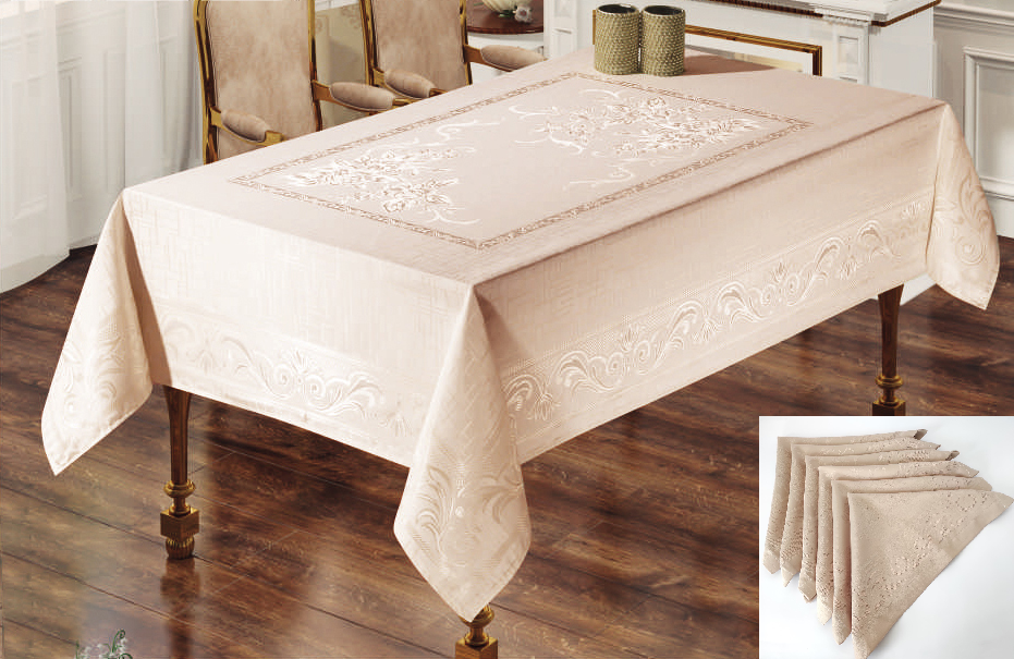 

Скатерть Sagol тефлон 160x350 Sgl-003 Cappucino + 10 салфеток 45 см *