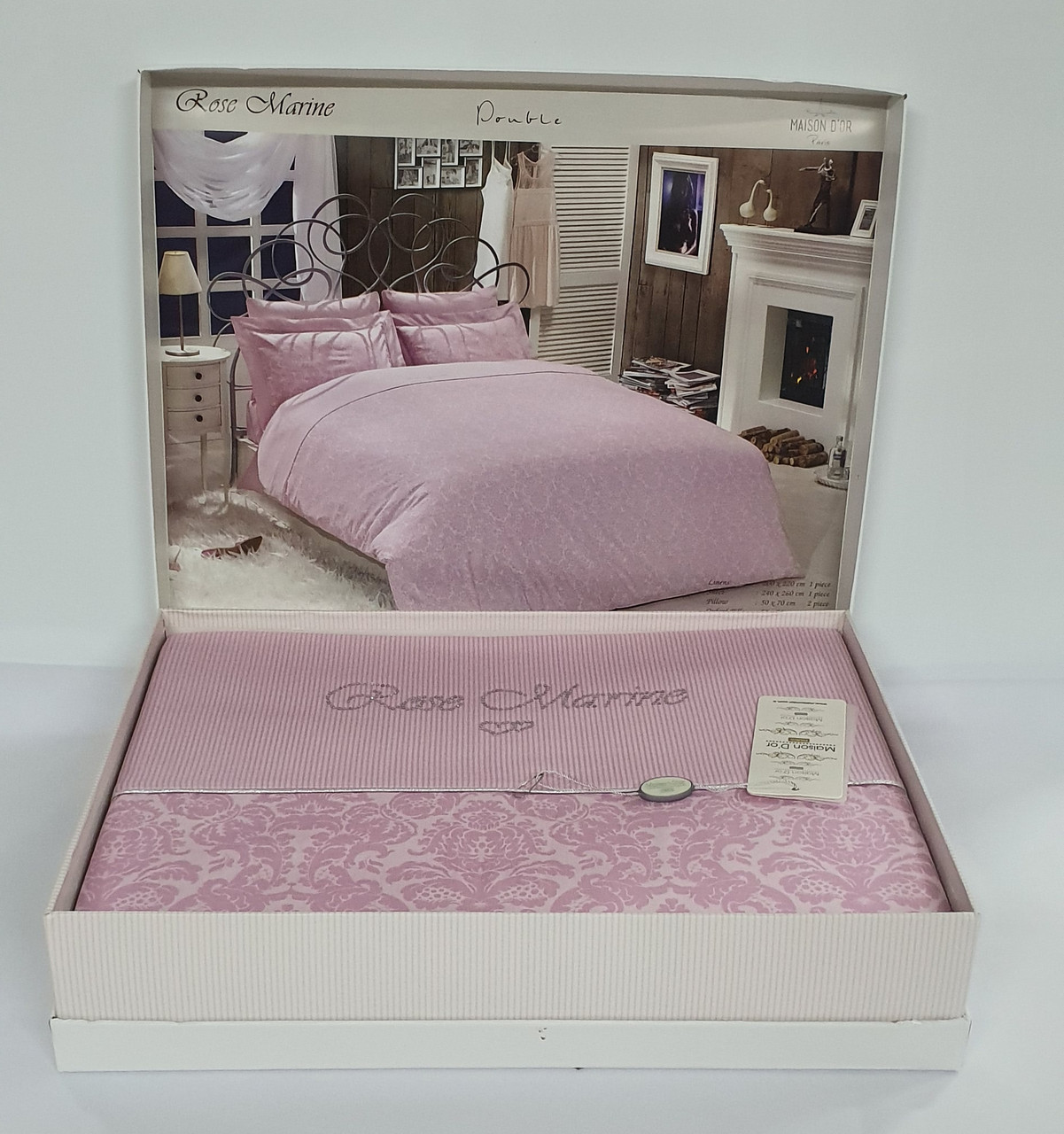 

Постельное белье Maison D'or сатин 200х220 Rose Marine Pink