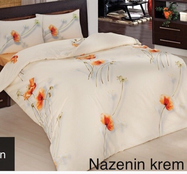 

Постельное белье Altinbasak ранфорс семейный Nazenin krem
