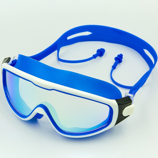 

Очки-полумаска для плавания с берушами в комлекте Speedo S1816-BL синий