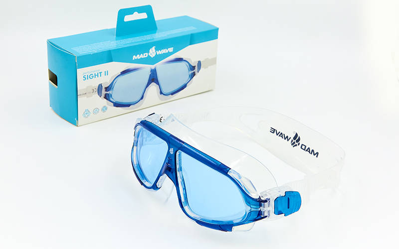 

Очки-полумаска для плавания MadWave SIGHT II Blue-White M046301