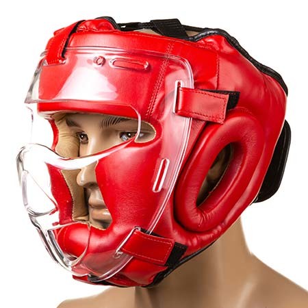

Шлем (маска прозрачная) Everlast (XL) красный EV-5009