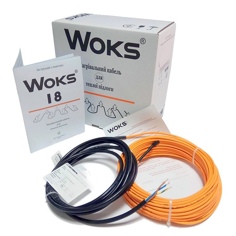 

Тёплый пол WOKS - 18 двухжильный кабель 1100 Вт (длина 60 метров).