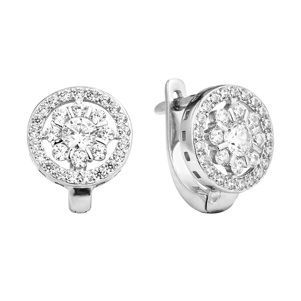 

Серебряные серьги с кристаллами циркония 000122599