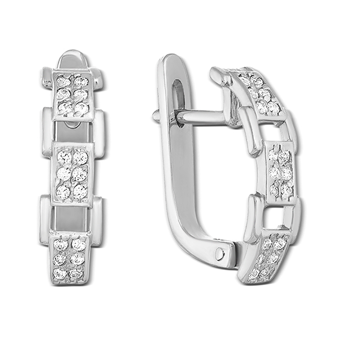 

Серьги из белого золота с фианитами 000135837