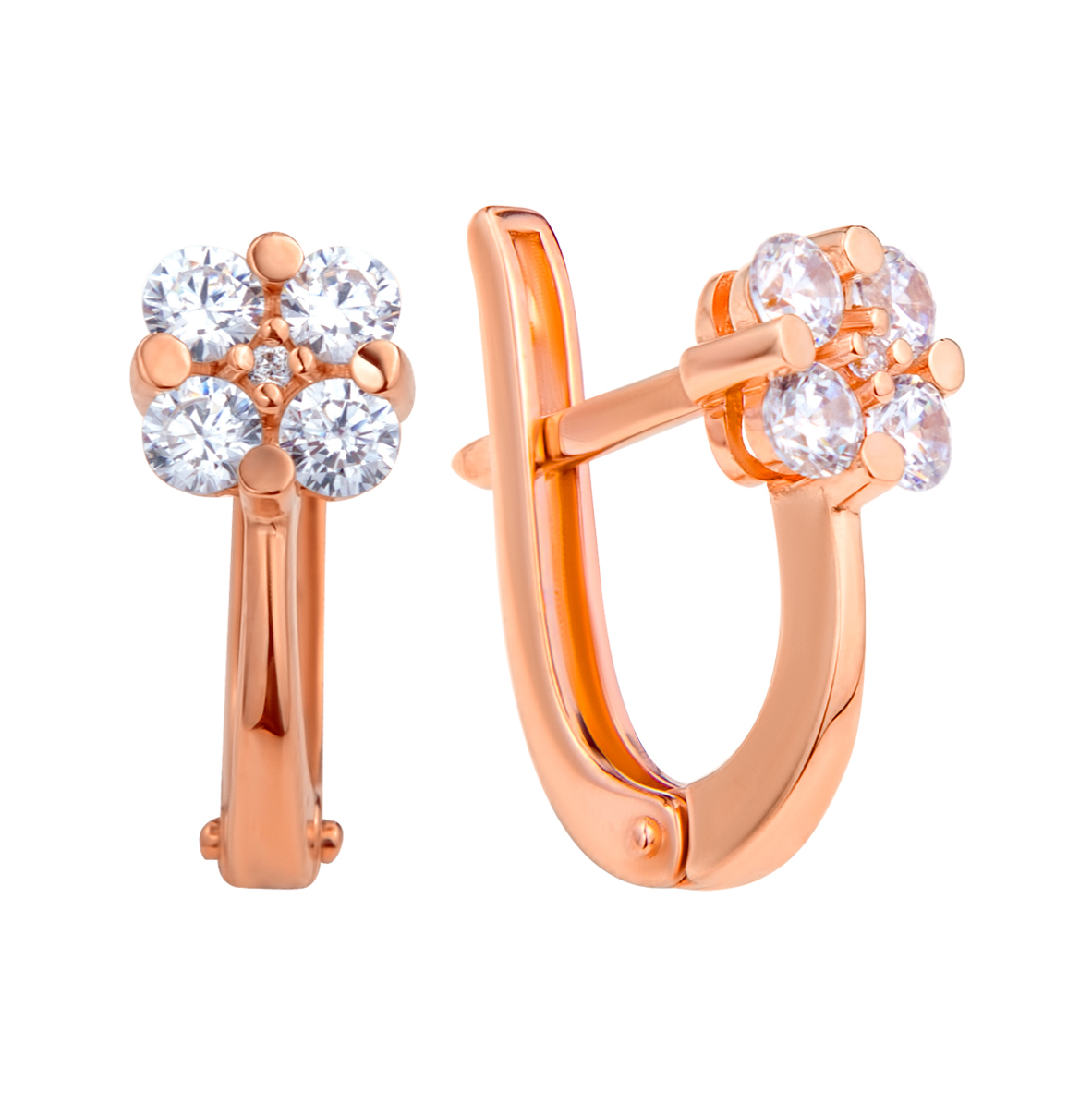 

Серьги в красном золоте с фианитами 000115579