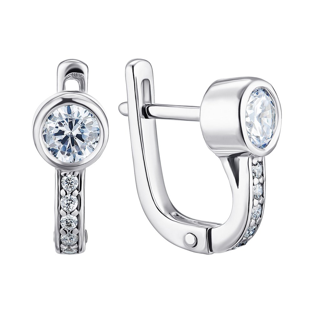 

Серебряные серьги с фианитами 000124800