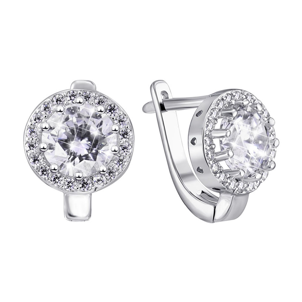 

Серебряные серьги с цирконием 000123536