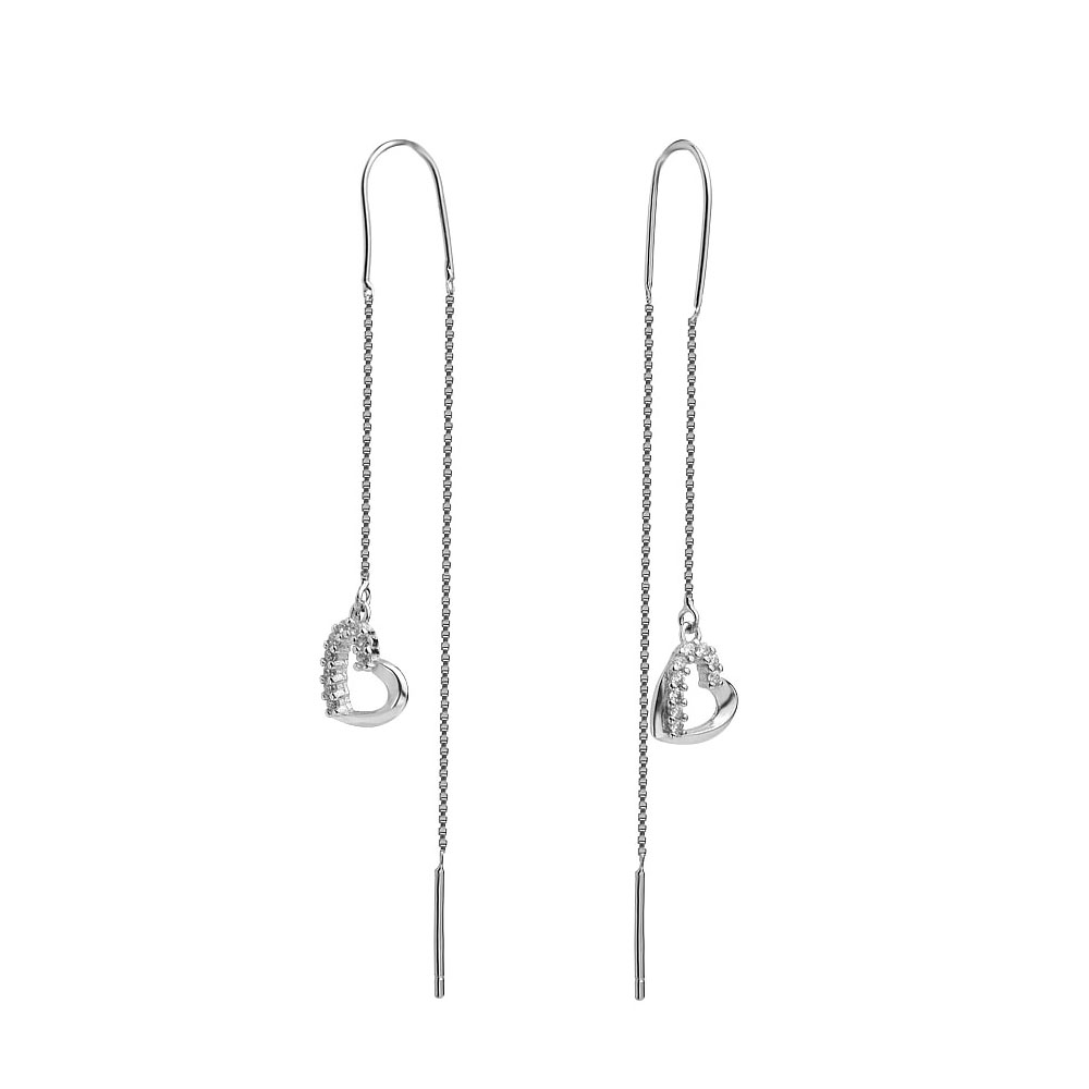 

Серебряные серьги-протяжки с фианитами 000129310