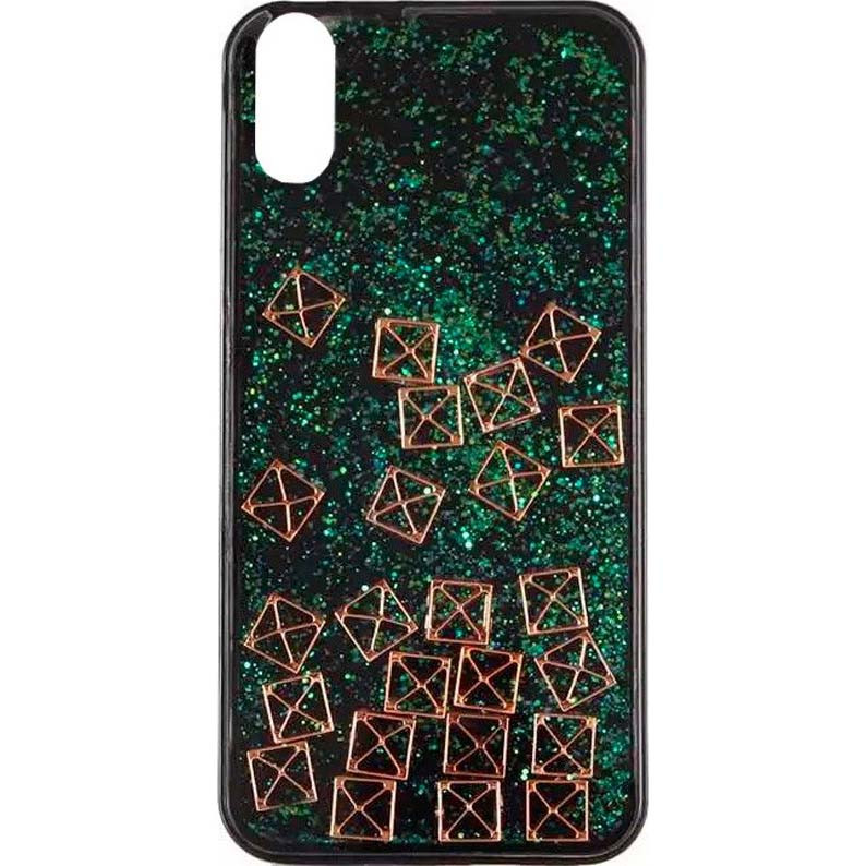 

TPU+PC чехол Epik Liquid для Apple iPhone X (5.8") / XS (5.8") Тетрис / Зеленый