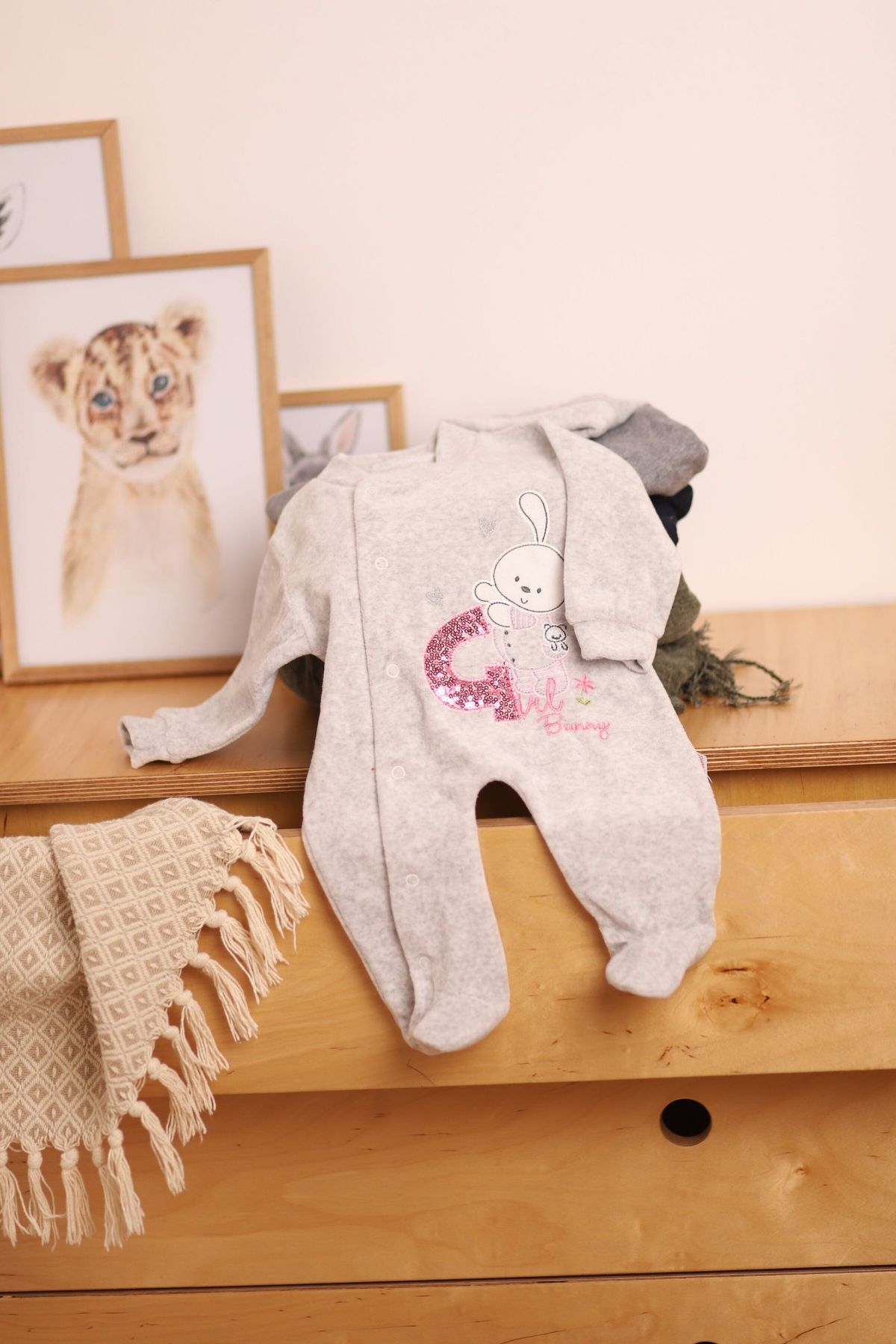 

Чоловічок Unisex велюр зима Payas 0441 Сірий 74 см