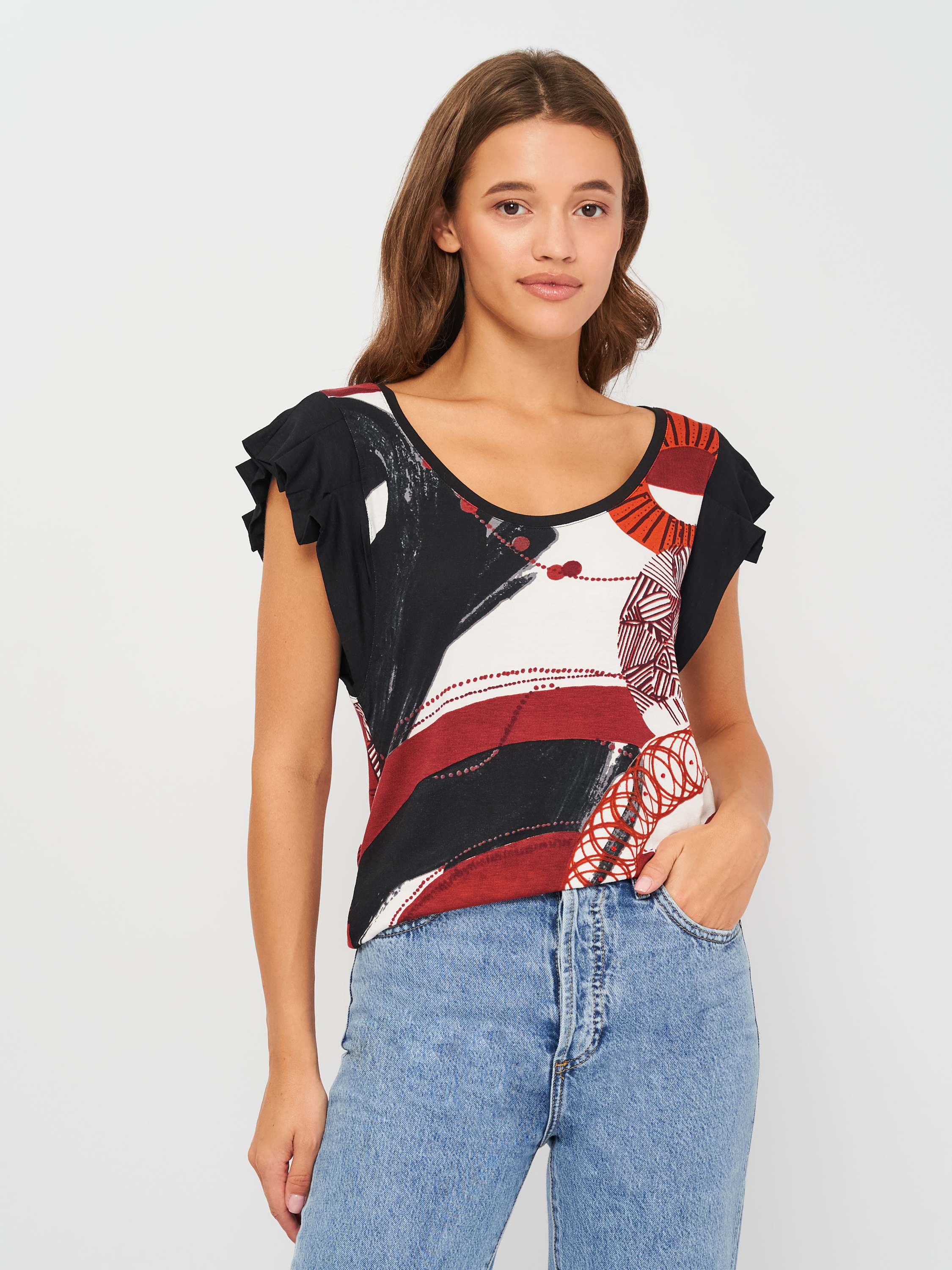 

Футболка Desigual 18SWTKX7-2000, Футболка Desigual 18SWTKX7-2000 XS