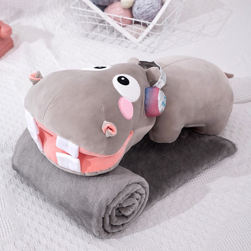 

Плед-Подушка Sofi Soft Hippo серый 65 см