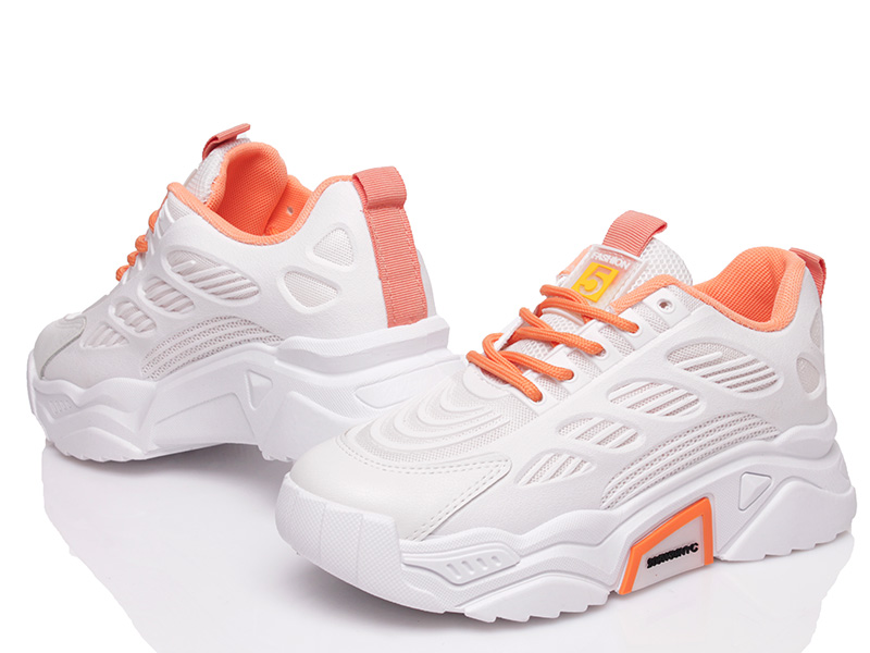 

Женские кроссовки деми Prime A-9 WHITE-ORANGE Белый р.37 (24 см.)