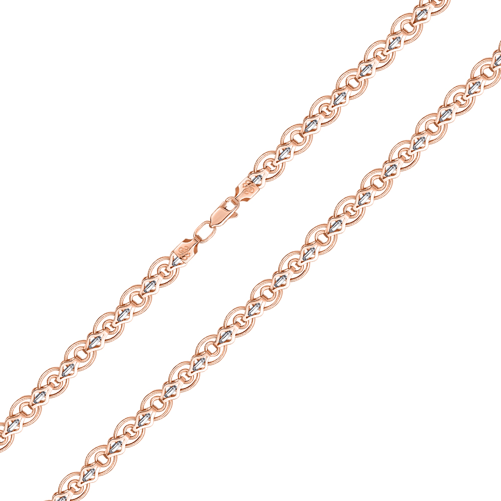 

Золотой браслет в комбинированном цвете, 7мм 000122783 19 размера