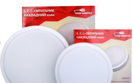 

Светильник LED круг INTERELEKTRO 12W 900Lm 4000K IP65 диам. 160мм