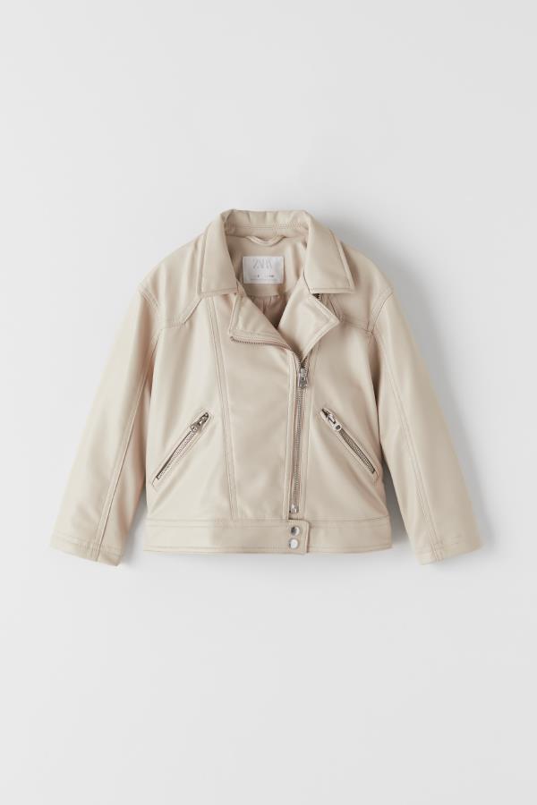 

Куртка ZARA ПД12-4331 еко-шкіра,бежевий 164