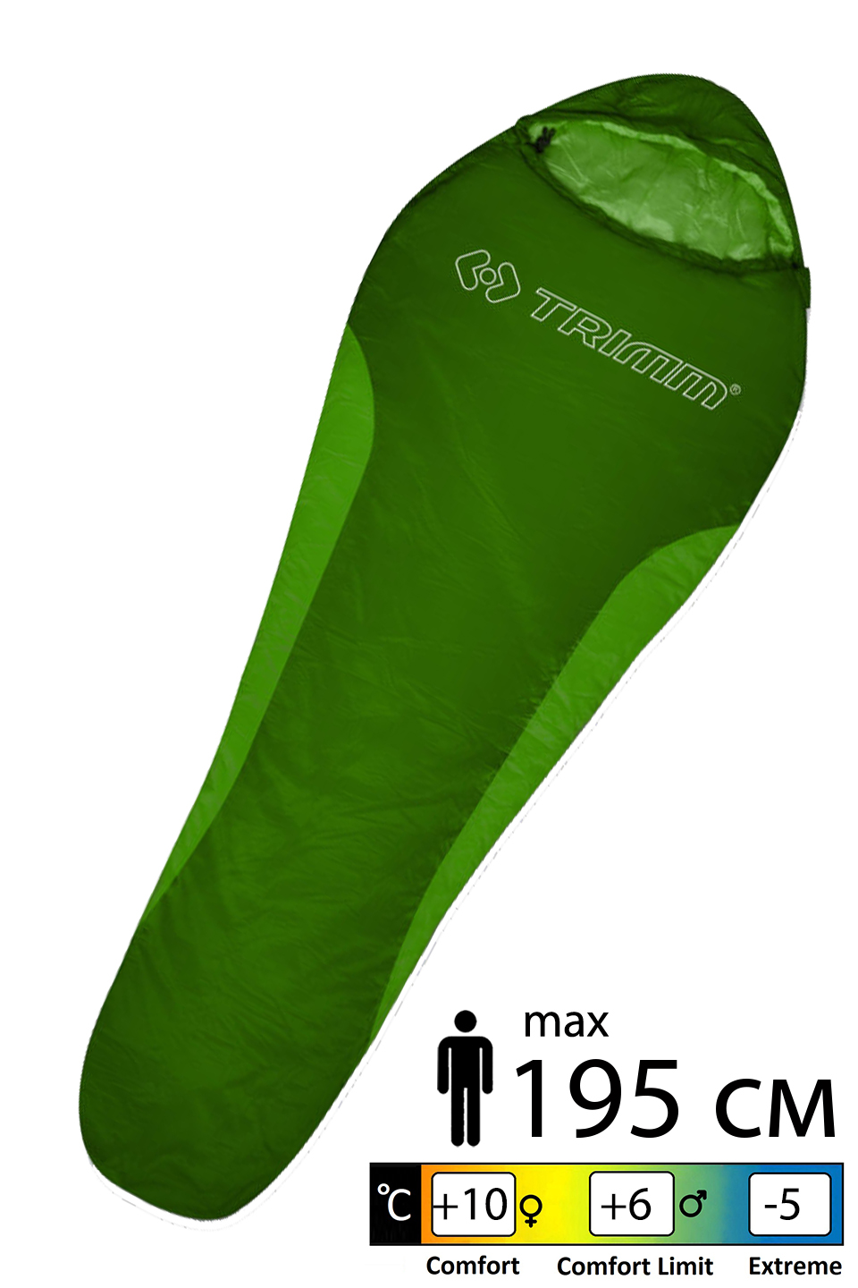 

Спальник Trimm Cyklo green/mid. green 195 - 001.009.0477 - 195R