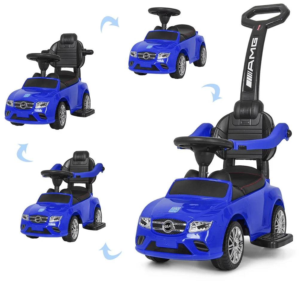 

Каталка-толокар Bambi M 3902L-4 Mercedes с родительской ручкой и звуком Синий (123472)