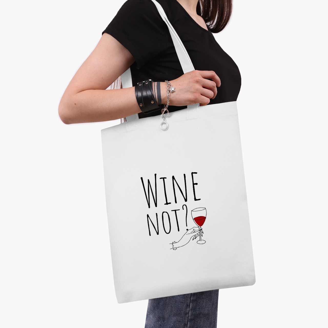 

Эко сумка шоппер Вино (Wine not) (9227-2615) 41x35 см Белый