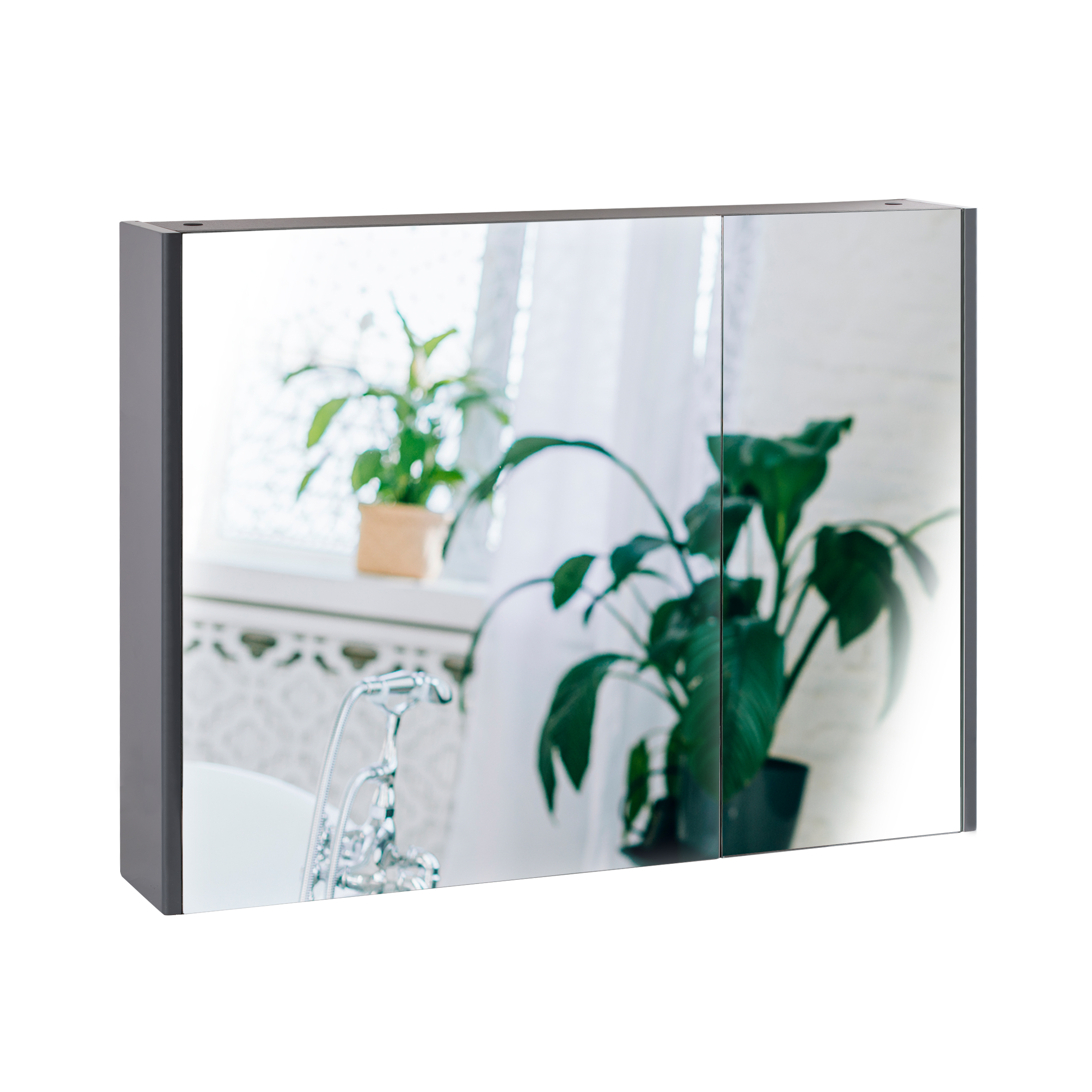 

Зеркальный шкаф подвесной Qtap Scorpio 800х600 Graphite QT1477ZP802G (SX702119)