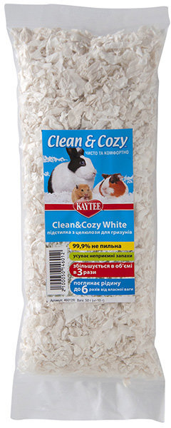 

Целлюлозная подстилка для грызунов Clean&Cozy White (071859946290) 620 г 4,1 л