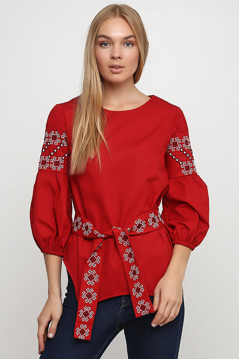 

Сорочка вишита жіноча Етномодерн М-218-2 Червоний, Сорочка вишита жіноча Етномодерн М-218-2 Червоний 52