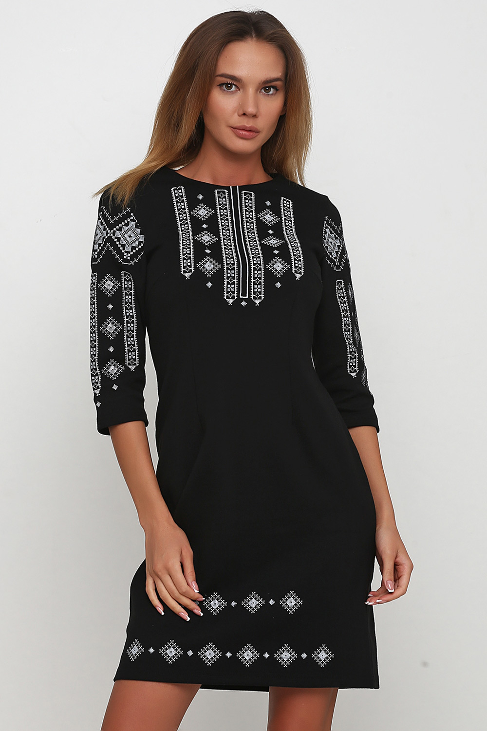 

Плаття вишите Етномодерн М-1033-5 Чорний, Плаття вишите Етномодерн М-1033-5 Чорний 54