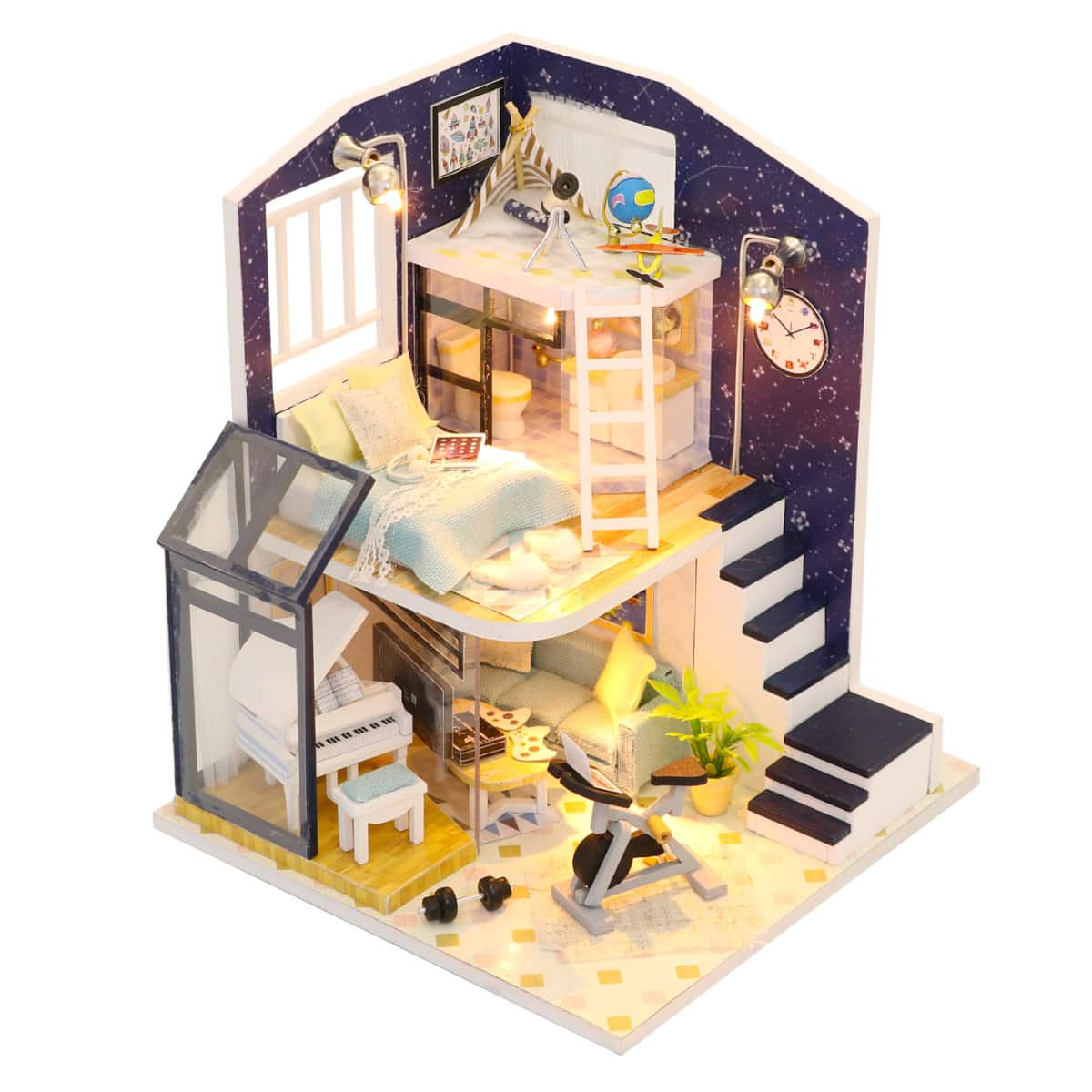 

3D Интерьерный конструктор DIY House Румбокс Hongda craft Звёздное сияние (M41)