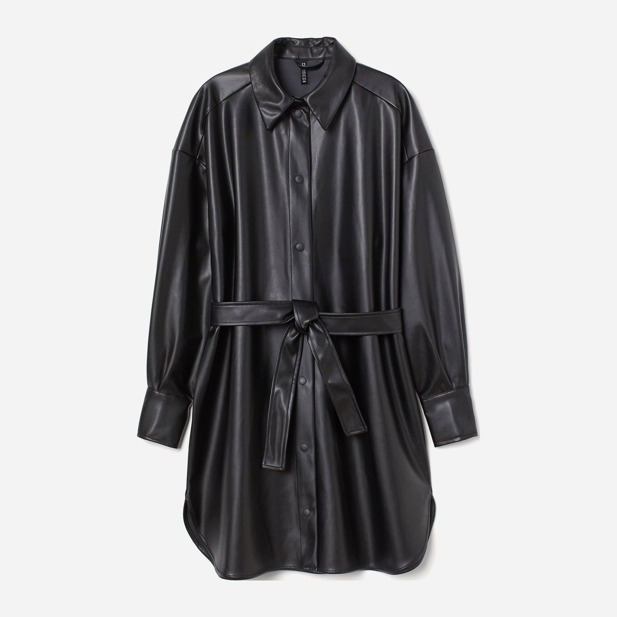 

Платье-рубашка H&M 707-929511  Черное, Платье-рубашка H&M 707-929511 S Черное