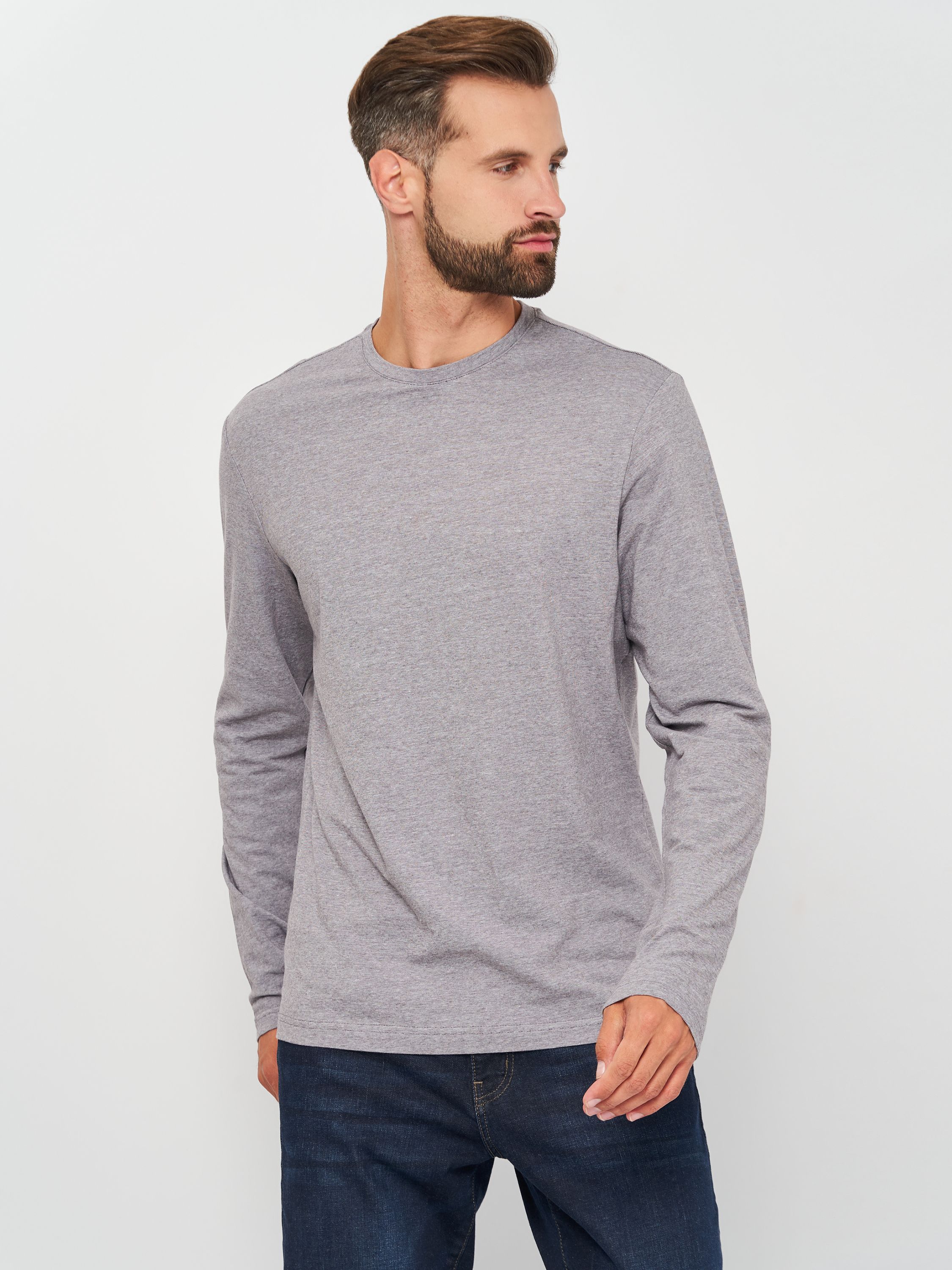 

Лонгслив H&M 2405-578626 M Серый меланж