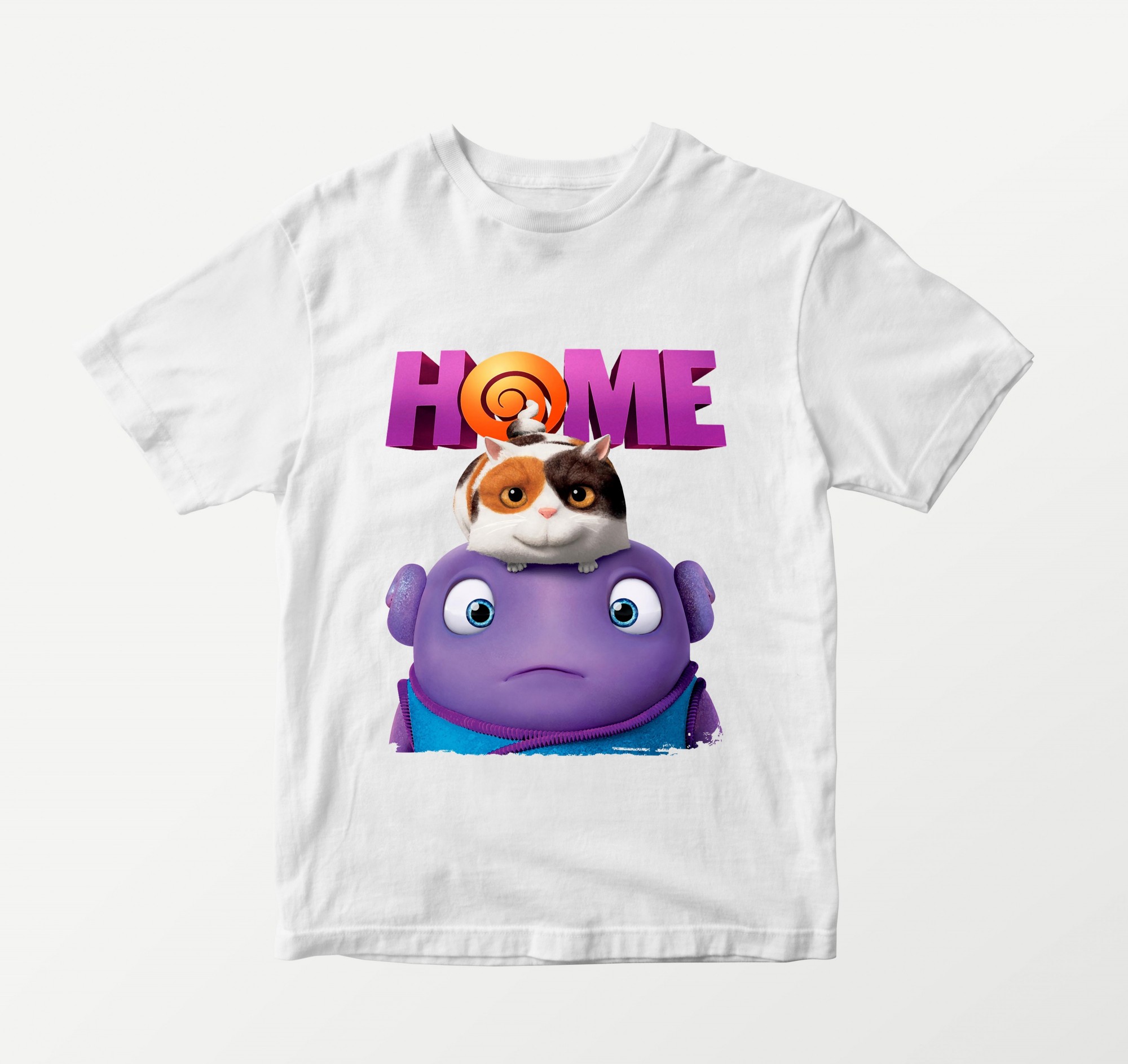 

Футболка детская с персонажем мультфильма "Дом" (Home) II XS, 110-116 cm Белая