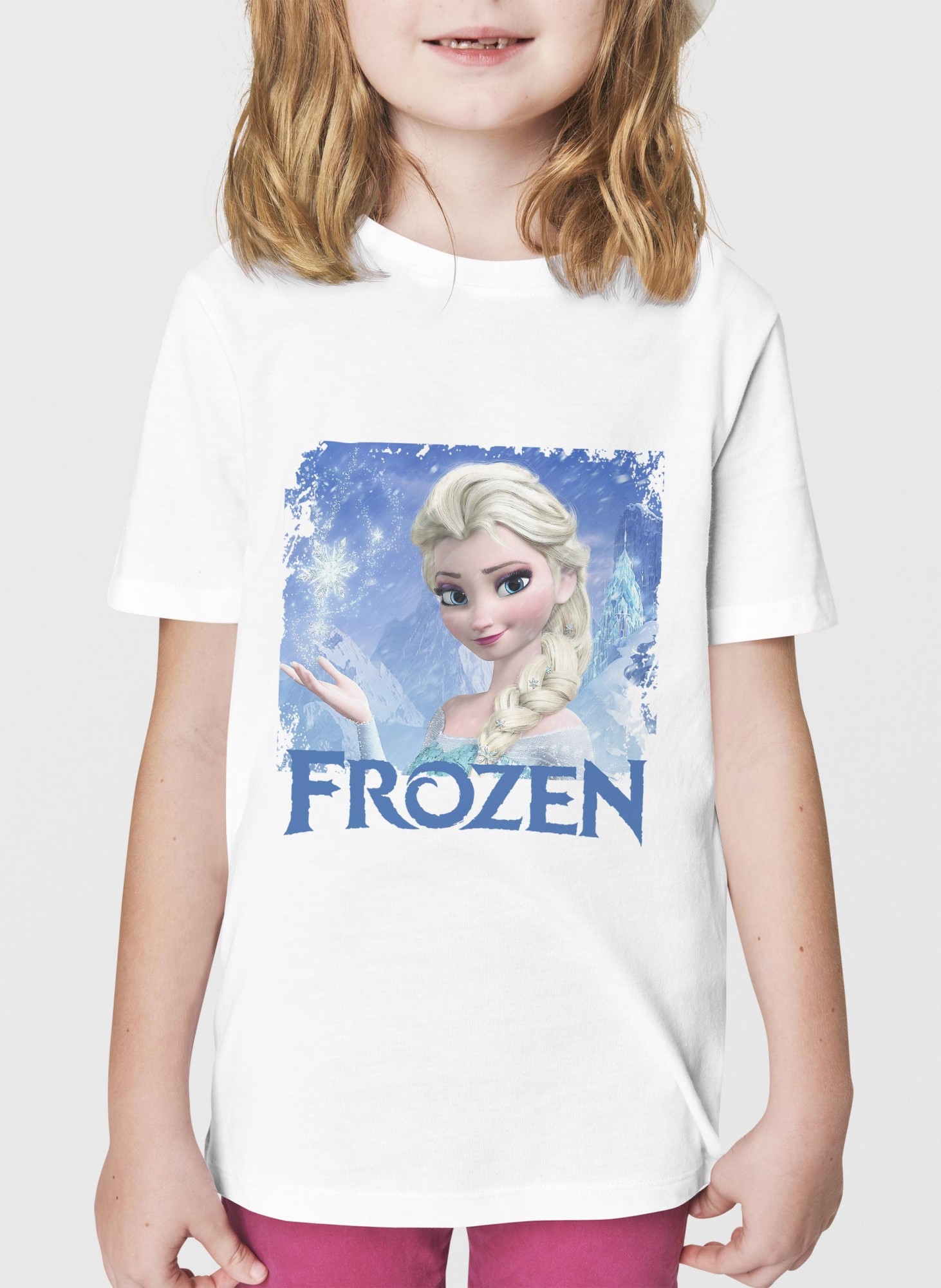 

Футболка дитяча Frozen Elsa Холодное сердце Эльза XS, 110-116 cm Белая