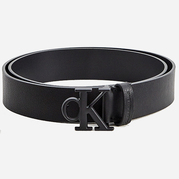 

Ремень мужской кожаный Calvin Klein Jeans ROUNDED MONO PLAQUE BELT 35MM K50K507065-BDS 95 см Черный