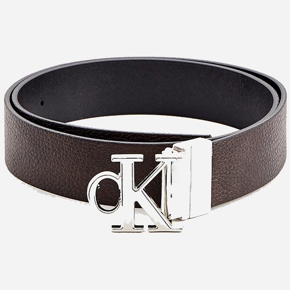 

Ремень мужской кожаный Calvin Klein Jeans ROUNDED MONO PLAQUE REV/ADJ 38 K50K507066-0GQ 95 см Черный