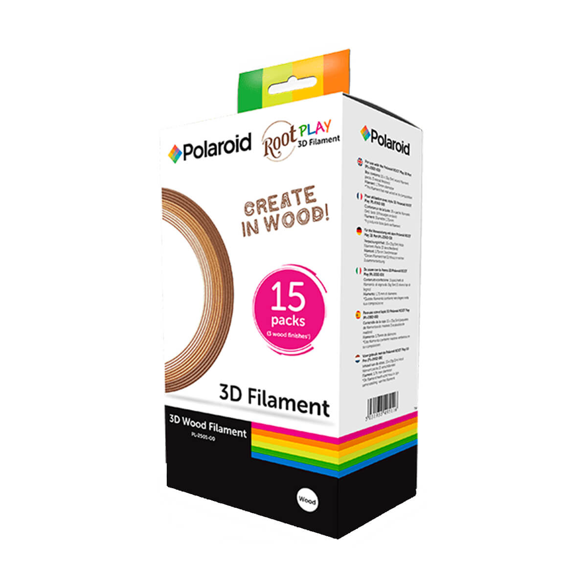 

Нити Polaroid 1.75мм PLA для 3D ручки ROOT Play 3 цвета 15x5M (3D-FP-PL-2501-00)